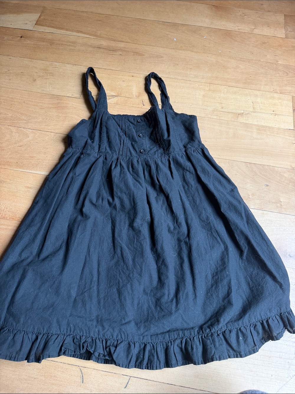 Cotton On Black Ruffle-Hem Sundress